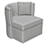 Title: Elegant Curvilinear Ondina Armchair 3D model small image 7
