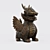 Aged Dragon Figurine  Unique Décor 3D model small image 1