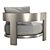 Handcrafted Victoria Armchair with Cotton-Linen Blend 3D model small image 4