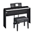 Yamaha P-125 Digital Piano Set 3D model small image 1