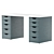 Compact Workspace Desk Storage Solution 3D model small image 4