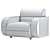 Stylish Rollins Armchair 3D Model 3D model small image 6