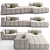 Sleek Arflex Modern Sofa 3D model small image 1