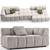 Sleek Arflex Modern Sofa 3D model small image 3