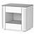 Elegant Volare Bedside Table 3D model small image 3