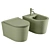 Sleek Wall-Hung Bidet Design 3D model small image 2