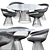 Knoll Platner Set: Armchair & Table 3D model small image 1