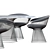 Knoll Platner Set: Armchair & Table 3D model small image 2