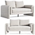 Mabelle Sofa by Urban Outfitters 3D model small image 1