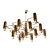 Mid Century Sciolari 13-Light Chandelier 3D model small image 1