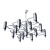 Mid Century Sciolari 13-Light Chandelier 3D model small image 2