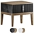 Rustic Wooden Kors Bedside Table 3D model small image 1