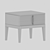 Rustic Wooden Kors Bedside Table 3D model small image 3