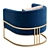 Santa Monica Armchair, 3 Colors 3D model small image 4