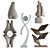 Diverse PBR Abstract Sculptures Kit 3D model small image 1
