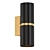 Double Round Gold Wall Sconce 3D model small image 1