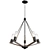 Farmhouse Chandelier in Black Oak 3D model small image 1