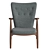 Aeon Addison Lounge Chair: Modern Elegance 3D model small image 2