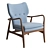 Vintage Blue Model 1 Chair 3D model small image 1