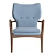 Vintage Blue Model 1 Chair 3D model small image 2