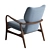 Vintage Blue Model 1 Chair 3D model small image 3