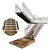 Contemporary Staircase Model FBX 3D model small image 2