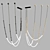 Sleek LED Aluminium Chandelier 3D model small image 3