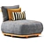 Modern Salvia Armchair 3D Model 3D model small image 1