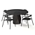 Sleek Sovet Italia Table Set 3D model small image 1