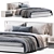 West Elm Flanged Bed 3D 3D model small image 1