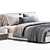 West Elm Flanged Bed 3D 3D model small image 2