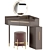 Chic Corner Vanity Set 3D model small image 3