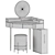 Chic Corner Vanity Set 3D model small image 5