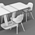 Retro-inspired Chair & Table Set 3D model small image 7