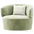 Sleek Elain Molteni Armchair 3D model small image 4