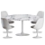 Modern Knoll Tulip Dining Set 3D model small image 2