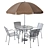 Brenner Metal Outdoor Dining Set 3D model small image 5