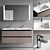 Modern Double Vanity Set Ketho.2 3D model small image 1