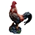 Regal Rooster Statue 3D Model 3D model small image 1