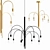 Modern LED Aluminium Chandelier by Dark 3D model small image 1