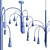Modern LED Aluminium Chandelier by Dark 3D model small image 4