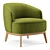 Elegant Megan Armchair Maple Wood 3D model small image 2