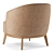 Elegant Megan Armchair Maple Wood 3D model small image 4