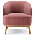 Elegant Megan Armchair Maple Wood 3D model small image 5