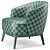 Elegant Megan Armchair Maple Wood 3D model small image 6