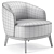 Elegant Megan Armchair Maple Wood 3D model small image 7