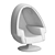 Modern Pod Egg Chair: Alpha 3D model small image 5