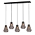 Sleek Black Pendant Light Fixture 3D model small image 1