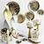 Golden Candle and Tapestry Collection 3D model small image 1