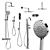 Fantini Nostromo Bathroom Set 3D model small image 2